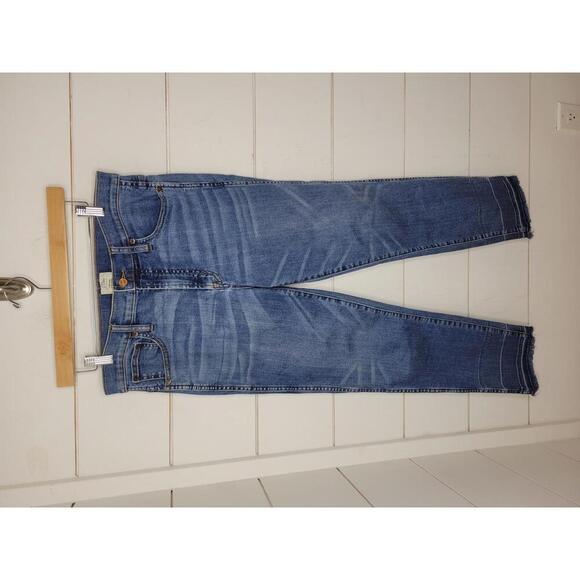 J Crew size 30" blue denim distressed vintage straight jeans - Picture 1 of 6
